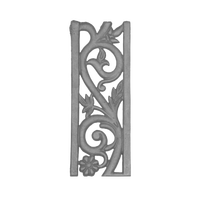 Panneau de balustrade classique vintage en fonte avec motifs géométriques répétitifs en quadrifolium et demi-cercle pour l'architecture
