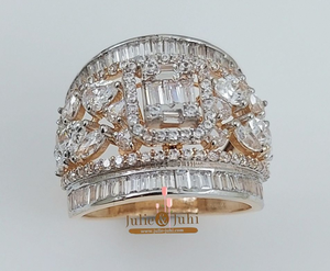 Elegant Yellow Real Gold Women <b>Ring</b> With Radiant Glossy Finish <b>Crafted</b> For Sophisticated Fashion Looks Wedding Functions Jewelry - Product Image 1