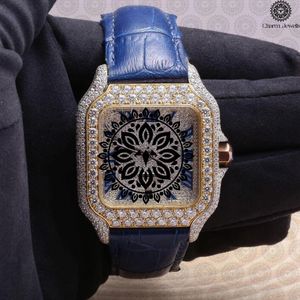 Charm Jewells Women's Luxury Crocodile Band <b>Diamond</b> Encrusted Analog Quartz <b>Watch</b> 20mm Round Case Buckle Clasp - Product Image 4
