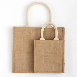 Sacs fourre-tout en jute et coton en gros avec sacs de transport réutilisables pour le shopping, l'emballage de cadeaux, les événements, les festivals et un style de vie durable - Product Image 3