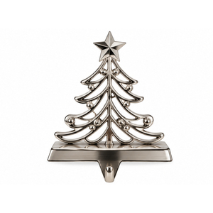 Soporte para Calcetines de Navidad de Metal Plateado Clásico al por Mayor, Gancho Pesado para Chimenea, para Decoraciones de Repisa, Logotipo Personalizado - Product Image 1