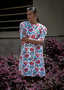 100% Cotton Fabric Stylish Floral Printed 3/4 Sleeve Anarkali <b>Kurta</b>/Kurtis for <b>Women</b> - Product Image 3