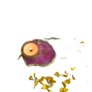 แผ่นอาเกตขัดเงาคุณภาพสูงขายส่ง แผ่นรองแก้วขอบทอง ของตกแต่งบ้าน งานแต่งงาน งานฝีมือจากธรรมชาติ - Product Image 4