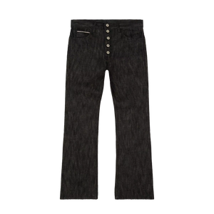 Jeans de Mezclilla de Algodón Personalizados de Alta Calidad, Jeans Americanos de Mezclilla Selvedge Transpirables, Corte Ajustado de Cintura Media, Estilo Hiphop, Lavado Negro, Jeans de Mezclilla para Hombre - Product Image 2