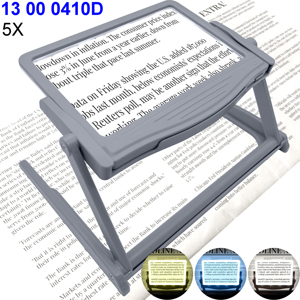 Loupe grossissante 5X LED multi-articulations, angle 360 degrés, avec support pliable - Product Image 3