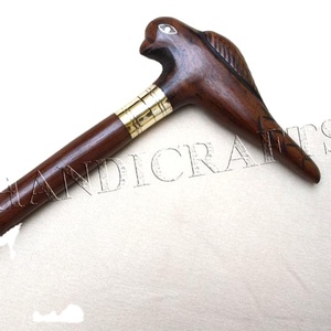 Bâtons de marche en bois à poignée de perroquet/bâtons et cannes de marche en bois nautique antique avec poignée de perroquet en bois - Product Image 3