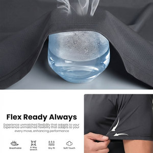 Camiseta Deportiva Extra Grande para Hombre, Transpirable, Agradable al Tacto, Mezcla de Poliéster, Corte Holgado, Camiseta de Verano a Bajo Precio - Product Image 6