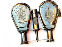 R J Beck London 1857 Brass Telescope Leather Case Vintage Antique Nautical Historical Replica Halloween Wholesale Polished