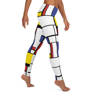 เลกกิ้งโยคะผ้าสแปนเด็กซ์สำหรับผู้หญิงเอวกลางยืดหยุ่นได้หลากสี - Product Image 6