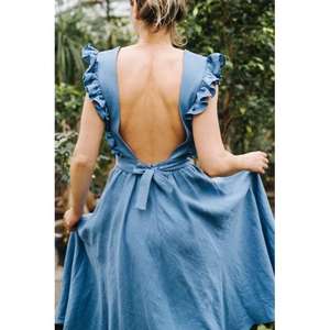 ชุดเดรสยาวแบบไร้สายรัดไหล่ งานแฮนด์เมด สวยงาม โดดเด่น เป็นมิตรกับสิ่งแวดล้อม ผสมผสานสไตล์ธรรมชาติ ให้ความสบาย สง่างาม ระดับมาสเตอร์คลาส - Product Image 5