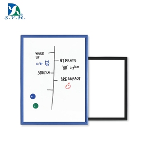 ไวท์บอร์ดแม่เหล็กสีน้ำเงินแบบลบได้พร้อมกรอบดีไซน์หรูหรา - Product Image 1