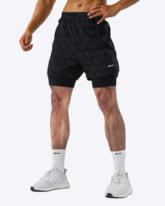 <b>Men</b> 2-in-1 Gym <b>Shorts</b> with Inner <b>Compression</b> Layer Running Training Fitness <b>Shorts</b> Quick Dry Breathable - Product Image 1