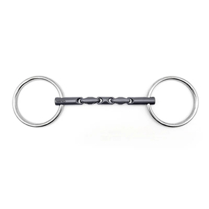 Bridons pour chevaux en acier inoxydable robuste, à double articulation en titane, avec poignée ronde, pour l'équitation. - Product Image 1