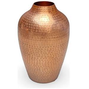 LINEA Luxury Hammered <b>Copper</b> Asian Zen Design Wedding Tabletop Decorative <b>Vase</b> Modern Embossed Metal Flower Antique <b>Copper</b> - Product Image 1