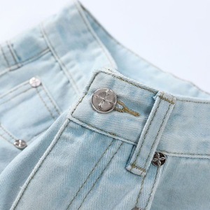 Shorts en jean vintage déchirés pour femmes, style streetwear décontracté, style skate, coton, peints à la main, lavables - Product Image 5