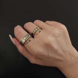 แหวนโรงเรียน BOJ รุ่น 005 แหวนเงินประดับเพชรแบบสั่งทำพิเศษสำหรับรับปริญญา แหวนมหาวิทยาลัยและแหวนชั้นเรียนสำหรับทุกเพศ เป็นของขวัญสำหรับงานปาร์ตี้ - Product Image 5