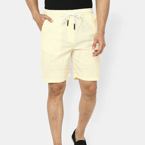 Pantalones Cortos Deportivos de Hombre de Lino/Algodón Transpirables con Lavado Ácido, Estilo Bolsillo Cruzado, Cierre con Cordón, Cintura Media, de Última Tendencia - Product Image 1