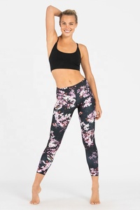 <b>Hot</b> Sale Women's Polyester Stretchy Mid-Waist Yoga Pants with Lace Decoration Sports Gym <b>Leggings</b> for Yoga Wear - Product Image 4