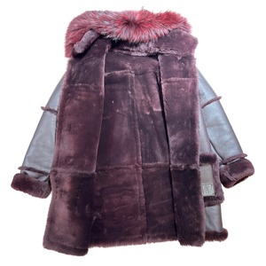 <b>Men's</b> Genuine Leather <b>Shearling</b> <b>Jacket</b> Soft Sheepskin Fur Warm Winter Aviator Biker Coat Premium Classic Outerwear Style - Product Image 4