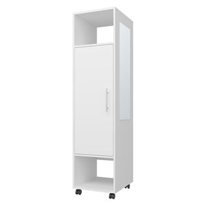 Armadio vertice in melamina con specchio e deposito aperto tra cui porta per mobili camera da letto - Product Image 3