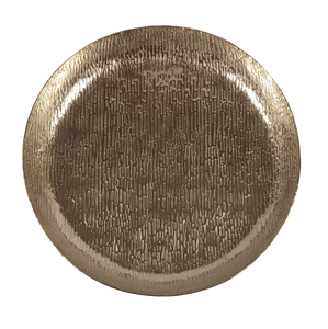 Bandeja Redonda Metálica Premium con Borde y Asas, Acabado en Latón Resistente, Plato para Bebidas, Comercial - Product Image 4