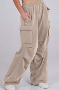 <b>Women</b> Autumn Canvas Elastic Waist <b>Cargo</b> Pants High Street Regular Fit FLARE Casual Joggers <b>Workwear</b> Utility Breathable 100% - Product Image 5