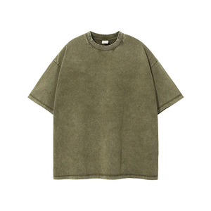 เสื้อยืดผู้ชายผ้าแคนวาสคุณภาพสูง 100% คอตตอน ซักกรด สีพื้น ปักโลโก้ได้ เป็นมิตรกับสิ่งแวดล้อม แห้งเร็ว ระบายอากาศดี แขนสั้น สำหรับฤดูร้อน - Product Image 5
