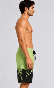 <b>Mens</b> Board Shorts Quick Dry Breathable Swim <b>Trunks</b> Drawstring Waist Pockets Mountain Print Polyester Fabric Custom Logo Surf - Product Image 4