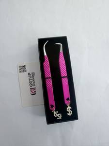 Pince à épiler rose Getup Brosons en acier inoxydable à pointe lisse de précision, emballage boîte Dollar Charm, modèle GBI-EET-3290e4fn1 10mm - Product Image 5