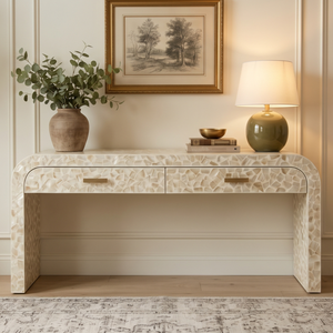 Best Quality Luxury Italian <b>Console</b> <b>Table</b> Mother of Pearl Entry for Living Room Low MOQ Wholesale from india - Product Image 1