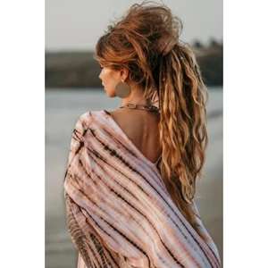 Vestido Maxi Casual Elegante Hecho a Mano de Alta Calidad para Mujer, Talla Completa, Diseño Moderno con Cuello en V y Estampado Tie-Dye, Holgado para Invierno y Verano - Product Image 1