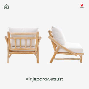 Chaise longue d'extérieur en bois massif avec coussin, style terre cuite, pour patio, jardin, resort, villa, hôtel - Product Image 4