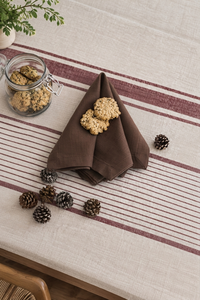 Servilleta de Lino Bordada a Mano, Color Marrón, 60x60cm, Cuadrada, Jacquard, para Mesa de Comedor, Hogar, Restaurante, Avión - Product Image 3