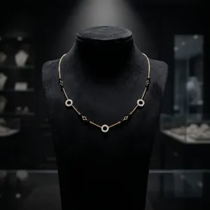 สร้อยมงกุฎเพชรแล็บโกรว์ 14K โรสโกลด์ น้ำหนัก 0.27 กะรัต ทรงกลมเจียระไนบริลเลียนท์ สี E ความสะอาด VVS-VS เครื่องประดับเจ้าสาวสุดหรู - Product Image 3