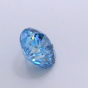 Diamant CVD cultivé en laboratoire, forme ronde, bleu vif fantaisie, clarté SI1, polissage excellent, pierre précieuse brute brillante. - Product Image 4