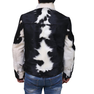 Wholesale Autumn Season Fashionable <b>Men</b> Hair On <b>Leather</b> <b>Jackets</b> Regular Fit Cowhide <b>Leather</b> <b>Jackets</b> - Product Image 2