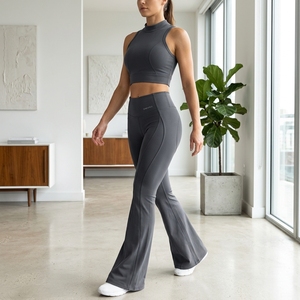 Women's <b>Black</b> <b>Leggings</b> Set Sports Bra Yoga Workout Activewear Fitness Clothing Custom Private Label OEM ODM - Product Image 4