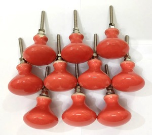 Modern Handmade Ceramic Cabinet and <b>Cupboard</b> Door Knobs <b>Small</b> Size Colorful Designs Kitchen Use - Product Image 1
