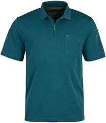 Polo de Manga Larga con Cierre de Cremallera para Hombre en Color Verde Azulado Intenso |   Polo de Manga Corta de Algodón Piqué Premium con Bolsillo en el Pecho |   Polo Técnico de Corte Ajustado - Product Image 2