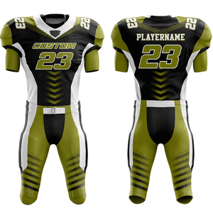 Uniforme de fútbol americano sublimado personalizado, conjunto completo reversible para práctica y juego, de alto rendimiento, transpirable y duradero. - Product Image 1