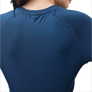 T-shirt à manches longues de haute qualité pour femmes T-shirt de sport à manches longues en coton/polyester de qualité supérieure personnalisé en stock de gros - Product Image 5