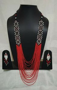 Conjunto Exclusivo de Collar de Cuentas de Vidrio Étnicas, Joyería Hecha a Mano de Alta Calidad para Mujer, Accesorios para Atuendos Casuales - Product Image 1