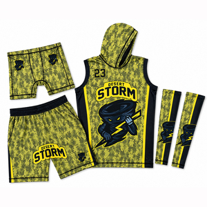 Fabricant d'uniformes de football américain 7v7, maillots et shorts d'équipe personnalisés, OEM ODM, impression numérique, vêtements de sport à capuche 100% polyester pour - Product Image 1