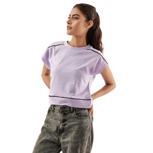 New Arrival Wholesale Summer Short Sleeve Casual Regular <b>Fit</b> Crop Top <b>t</b> <b>Shirt</b> for Women Blank <b>Cropped</b> Plain <b>T</b> <b>Shirt</b> for Ladies - Product Image 1