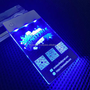 Badge d'identification personnalisé pour employés, 3 badges LED de luxe, porte-badge unique gravé, plastique lumineux, étiquette d'accès VIP pour visiteurs - Product Image 1