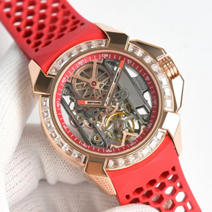 Reloj de Hombre Mecánico Automático de Lujo de Alta Gama, con Bisel Incrustado de Diamantes en Oro Rosa, para Negocios, Banquetes y Uso Casual - Product Image 2