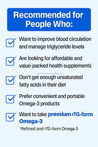 อาหารเสริมต้านอนุมูลอิสระสำหรับผู้ใหญ่แคปซูลน้ำมันปลาโอเมก้า3 60นับการดูดซึมสูง - Product Image 6