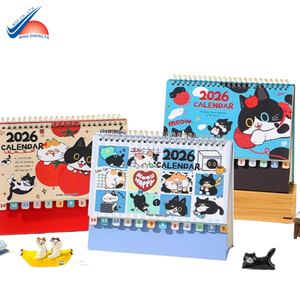 Calendario de Escritorio Impreso Personalizado Listo para Venta al por Menor con Diseño de Base con Soporte - Product Image 3