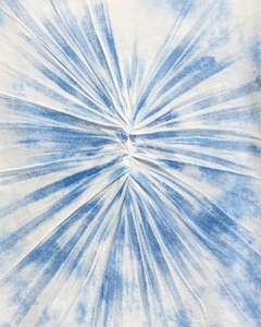 Camiseta Tie Dye Azul y Blanca para Hombre, Cuello Redondo, Manga Corta, Algodón, Estilo Vintage, Casual, Streetwear, OEM, Venta al Por Mayor, Calidad de Exportación - Product Image 6