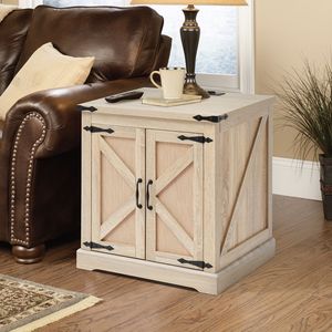 Modern Boho Style 24 Inch Farmhouse End <b>Table</b> Retro <b>Metal</b> PE Rattan Woven Wood Coffee <b>Table</b> <b>Folding</b> Storage End Coffee <b>Table</b> - Product Image 2